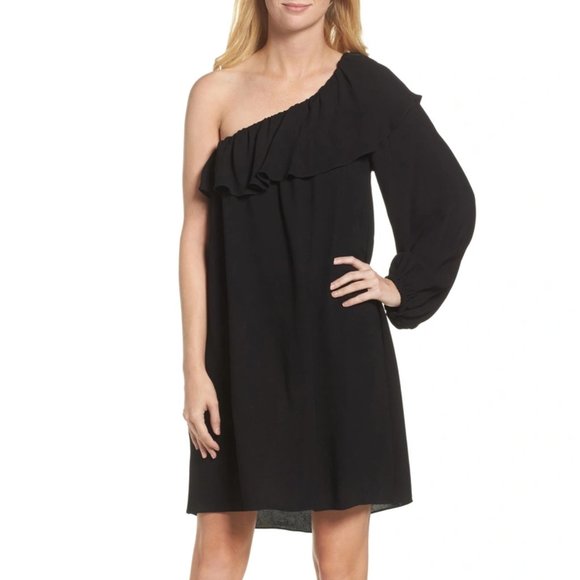 French Connection Dresses & Skirts - French Connection Evening Dew One-shoulder Dress In Black Size 2 71IXF